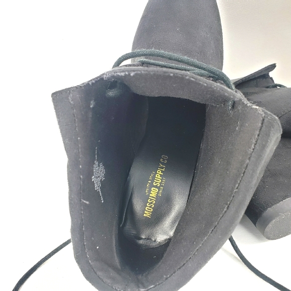 Mossimo Black Faux-suede Lace-Up, Wedge Bootie. Women's Size 8.5 M - Picture 12 of 12